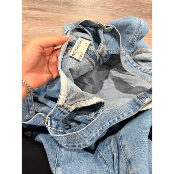We The Free High Roller Denim Overalls Jumpsuit Small - Picture 7 of 9